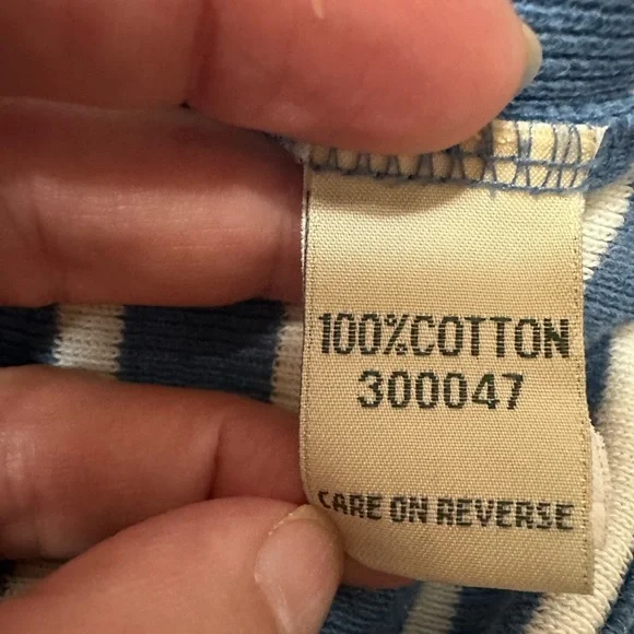 L.L. Bean Blue and White Striped Blouse - Picture 6 of 10